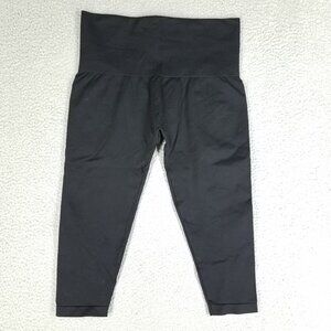 Assets High Rise Leggings Womens 1X Ankle Black Slimming Stretch Comfort Pull On